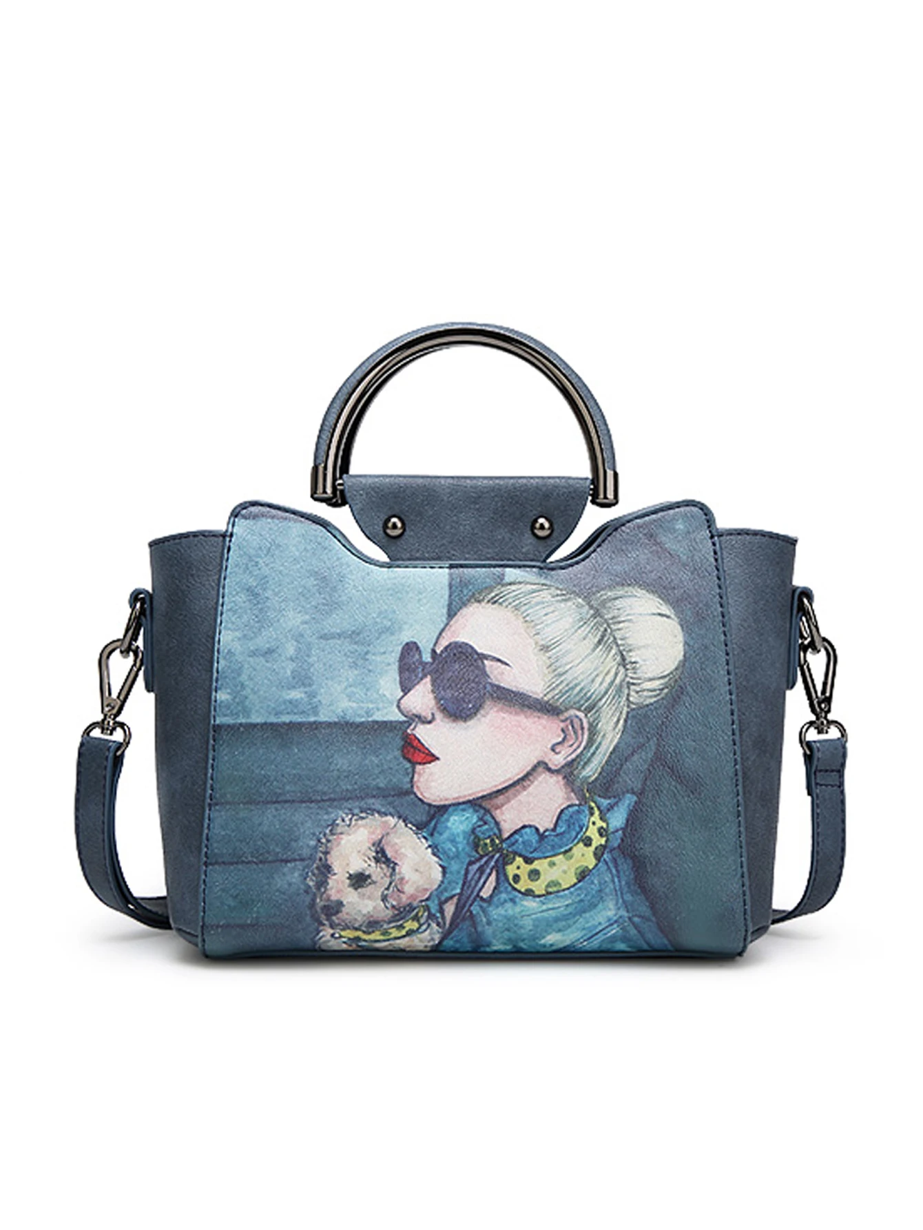 

New fashion trend, large capacity cartoon print, portable and crossbody suitable for daily shopping and short trips