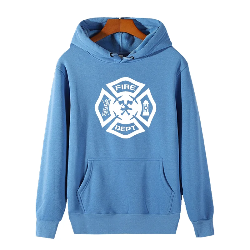 Firefighter Hoodies Winter Cotton Thicken Keep Warm Fashion Jacket Tops Harajuku Streetwea Thick Sweater Hoodie Male clothes