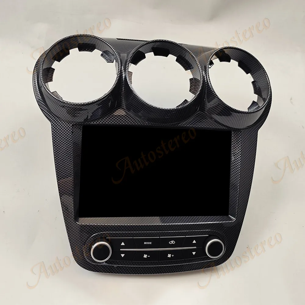 Autoradio Android 14 en Fibre de Carbone avec Navigation GPS, Lecteur d'Écran, Stéréo, Unité Centrale, Limitation Audio, pour Ferrari Fturquoise 2005-2009