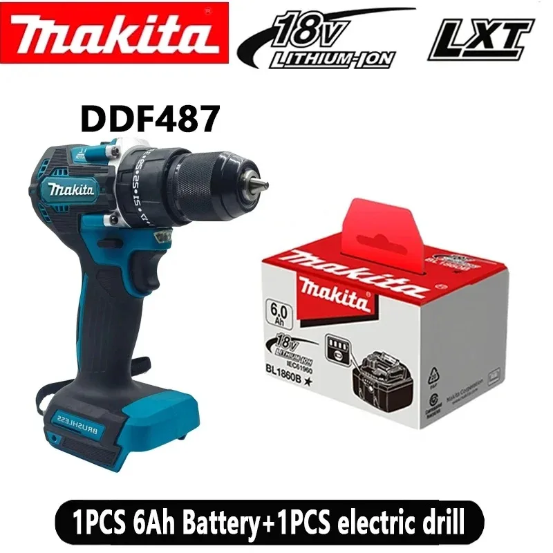 

2026 new Genuine Makita 18V 6.0Ah Powerful long-lasting Rechargeable Battery+electric drill+charger ,For Makita Power Tools