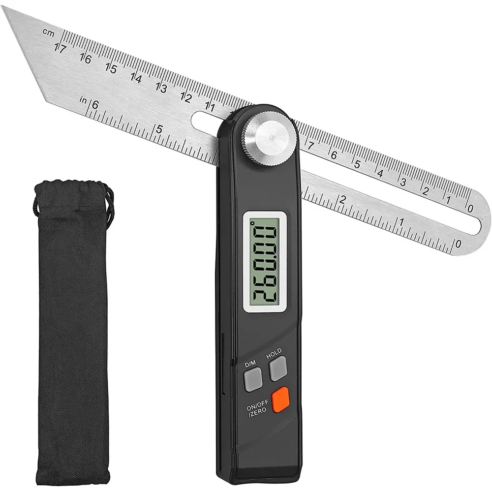 Digital T-shaped Movable Angle Measuring Ruler, Horizontal Carpentry Angle Ruler, Digital Caliper, Scribing Ruler