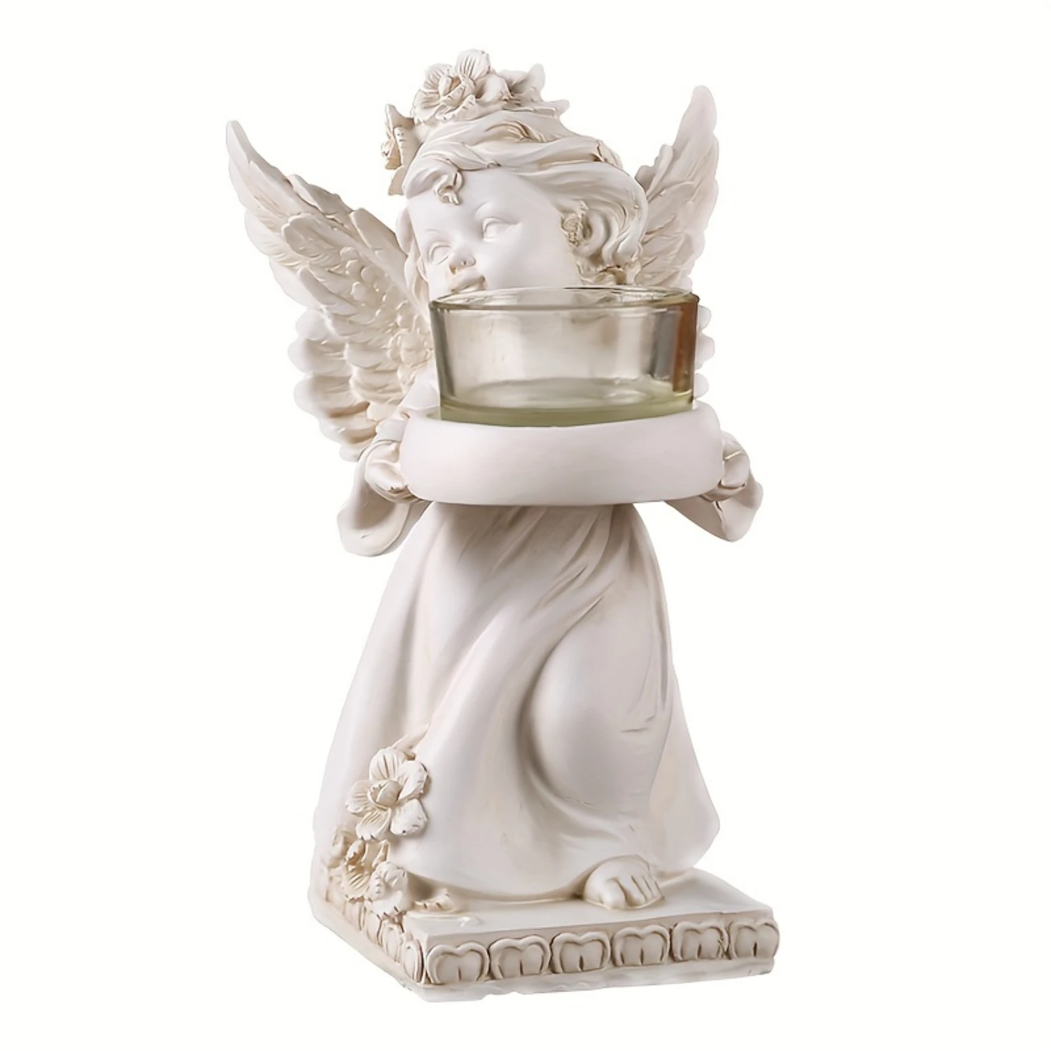 

Vintage European Angel Resin Candlestick - Romantic Table Decor For Candlelight Dinners & Atmosphere Enhancement Candle box