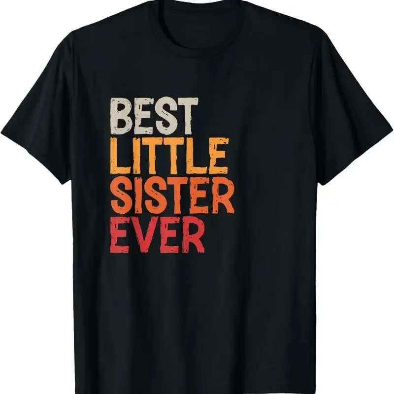 Best Little Sister Ever Sibling Retro Vintage T Shirt