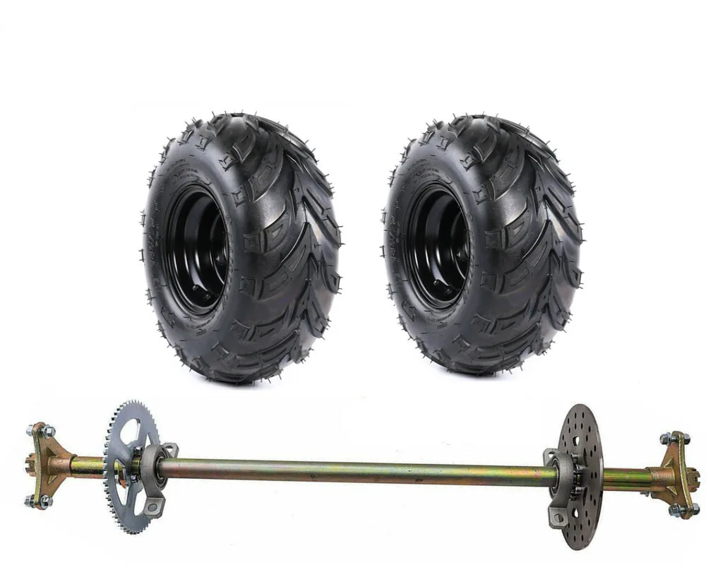 

29" Go Kart Rear Live Axle Kit 6" Wheels Sprocket Hub for ATV Go Kart