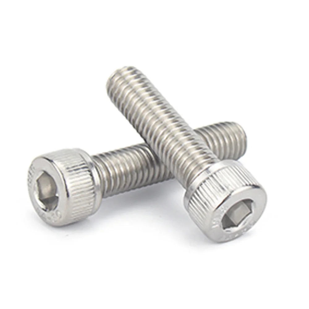 M2-M6 316 Stainless Steel Hexagon Socket Cup Head Screw 4mm-140mm Salt Water Resistant Outdoor Marine Hardware Connection Bolt