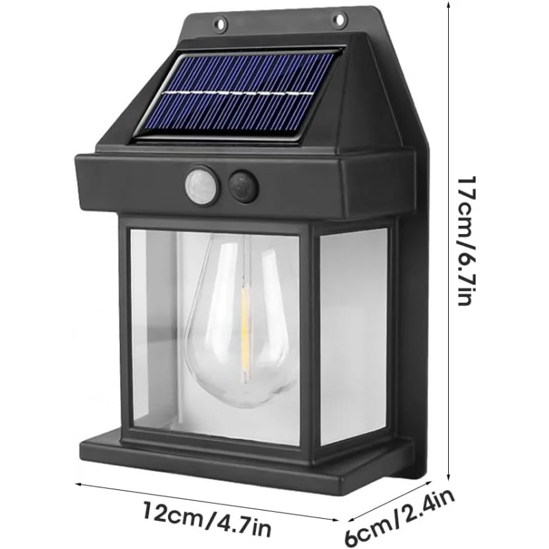 Wall 2PiecesOutdoorLightWithMotionSensor 3LightingModesSolarLightsForOutdoors IP65Waterproof