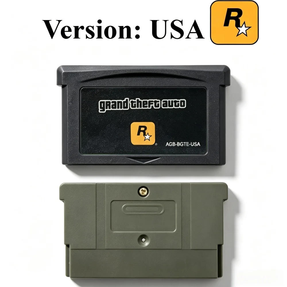 2 Styles USA/EUR GBA Game Cartridge 32-Bit Video Game Console Card Grand Theft Auto Advance GBA Game 32-Bit Video Game view 6