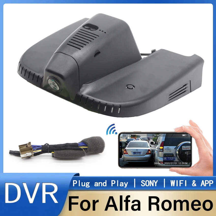 

New! Car DVR for Alfa Romeo Giulia Stelvio,Plug and play Dash Cam Camera,Night Vision High Quality HD 2160P, WIFI DashCam