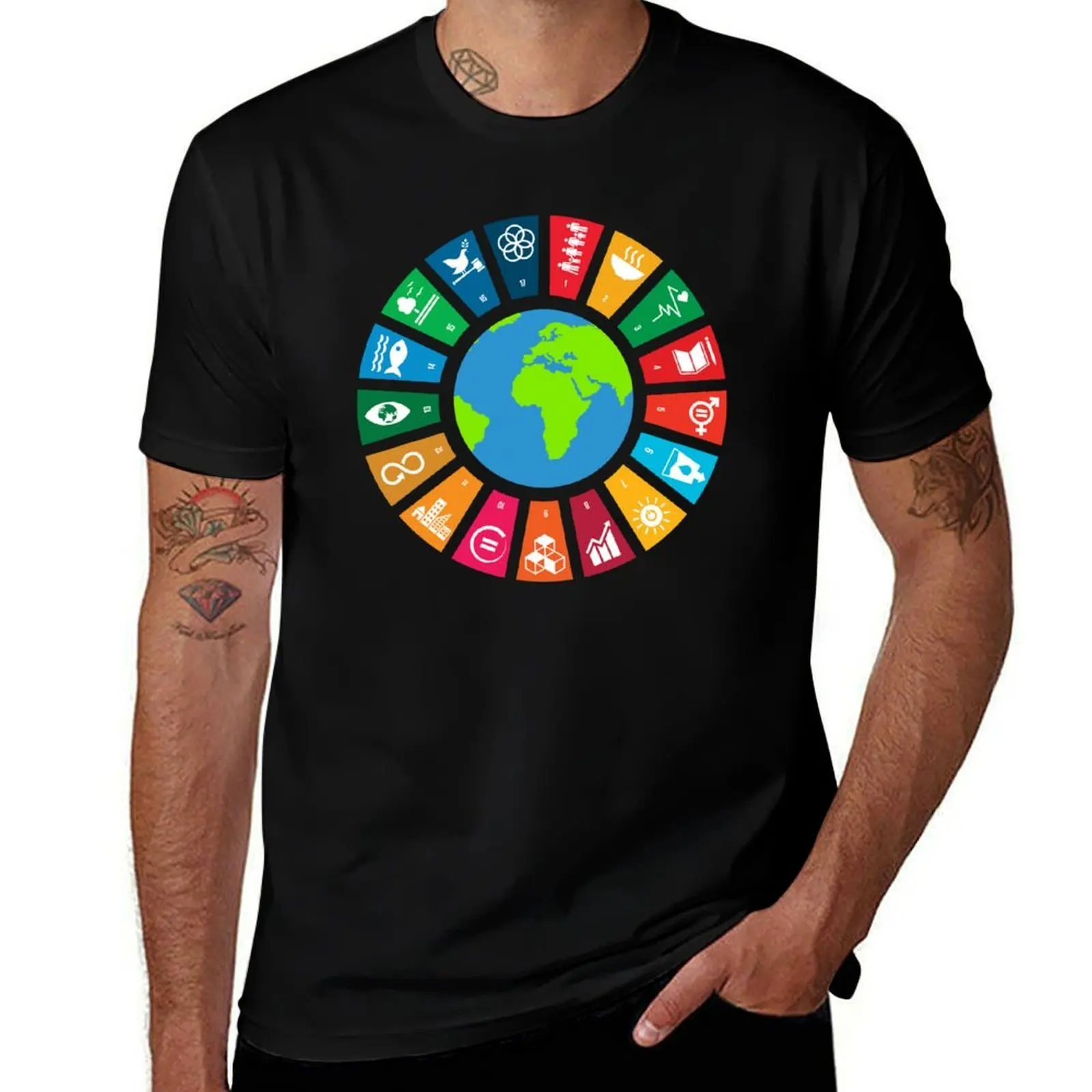 

UN SDGs | UN Global Goals Logo | United Nations Sustainable Development Goals 2030 T-Shirt t shirts for man cotton funny T-Shirt
