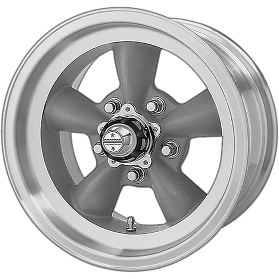 Vintage VN105 TORQ THRUST D 15X10 5X4.5 3.77 44mm TORQ THRUST GRAY MACHINED LIP Suitable for classic muscle cars and custom bui