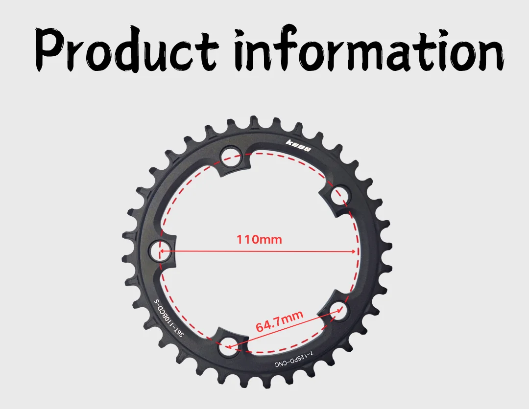 DECKAS KEOS 110BCD Chainring 36T-52T Bicycle Chainwheel forShimano SRAM 5 Bolt Road Bike Narrow Wide Crank Bike Accessories