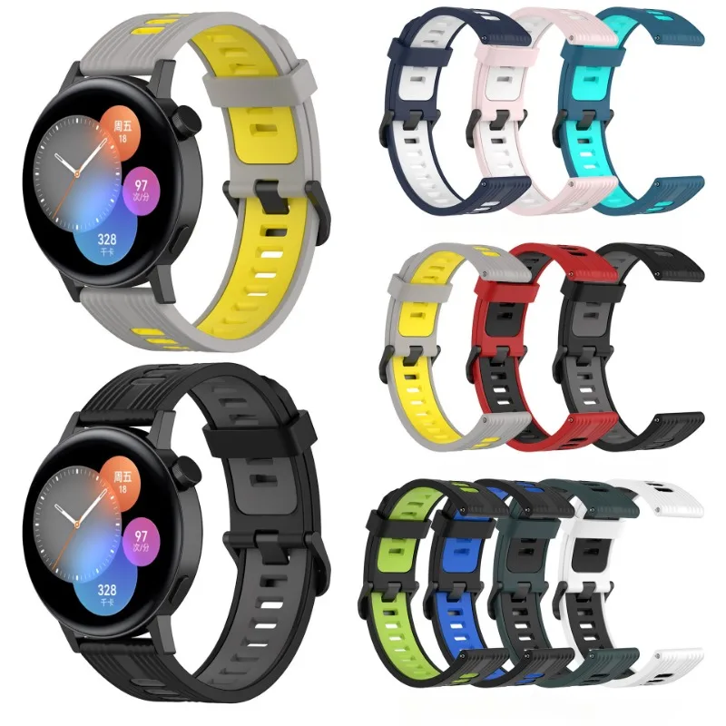 Gelang tali jam tangan 22mm untuk jam tangan Huawei GT3 SE gelang tali silikon untuk jam tangan Huawei GT Runner gelang jam tangan pintar + casing