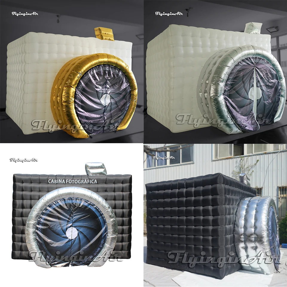 3m Customized Inflatable Photo Booth Party Backdrop Air Blow Up Camera Room with Circle Entrance For Wedding Decoration