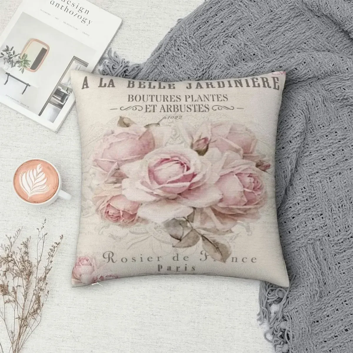 

French Shabby Chic Pillowcase Polyester Pillow Cover Cushion Comfort Throw Pillow Sofa Decorative Cushions Used for Home Bedroom