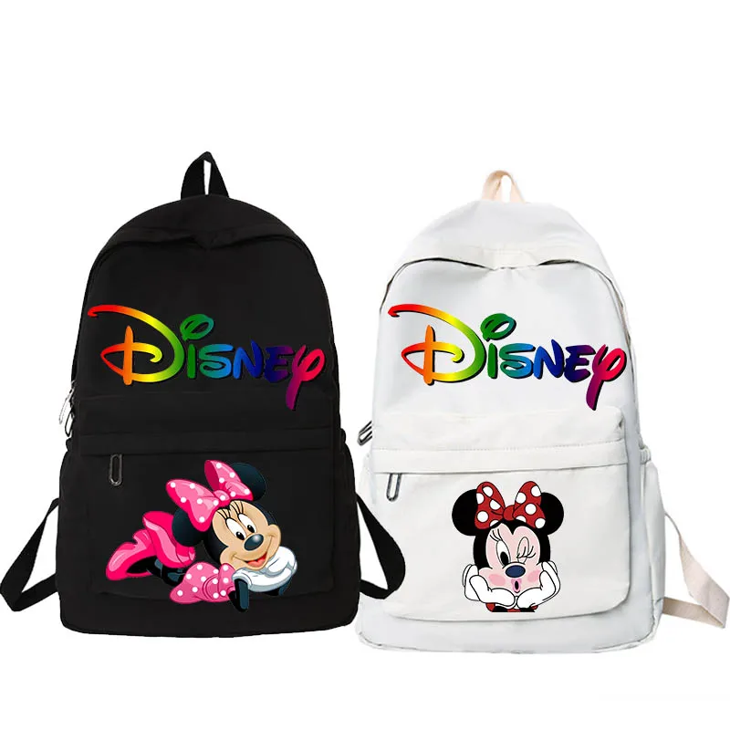 Disney Mickey Minnie Mouse Girls Backpack Travel Storage School Bag Cute Shoulder Bag for Teen Boys Girls Casual Backpacks Gift