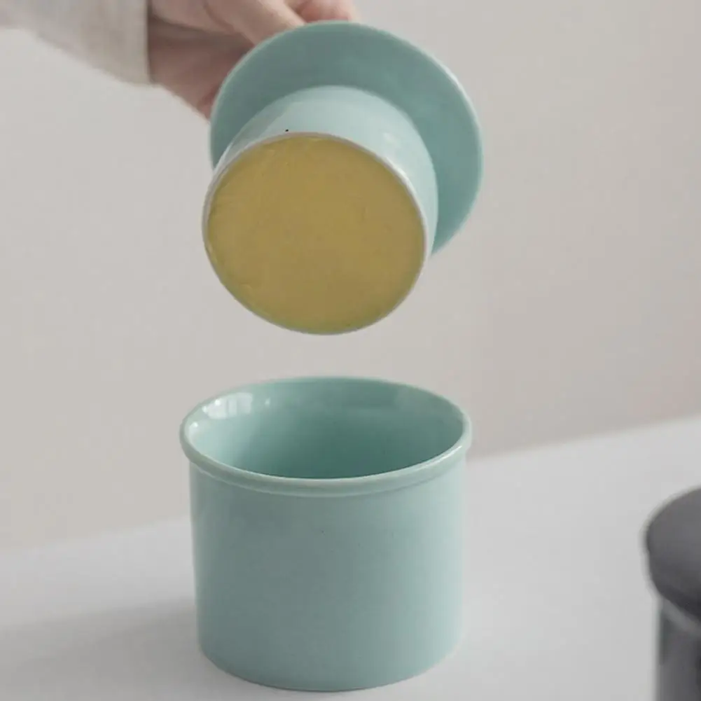 Butter Keeper with Lid Ceramic Butter Crock with Lid Bell Shaped Butter Dish Sealed Countertop Keeper for Fresh Soft Spreadable