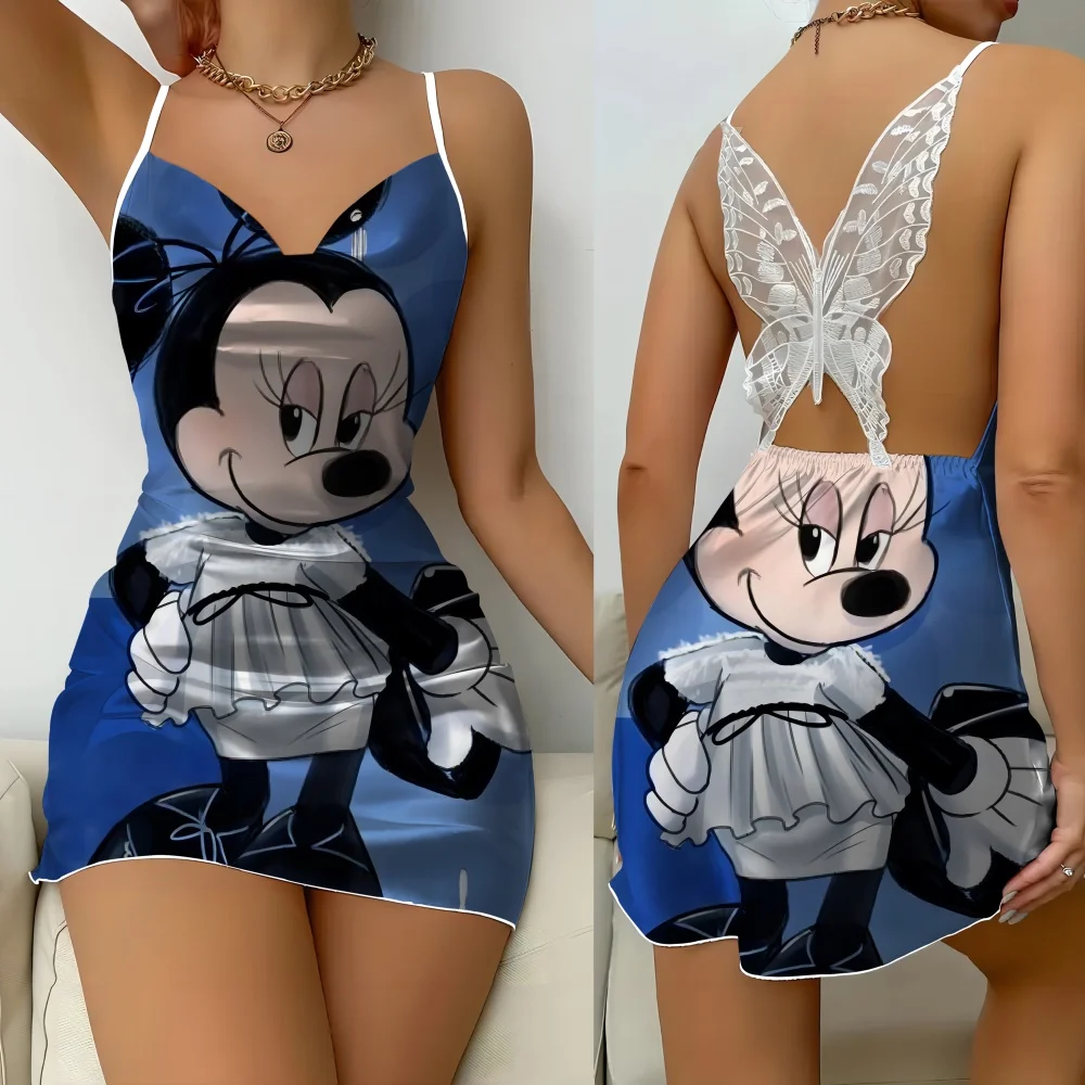 Summer Nightgown for Women New Women Sleepwear One Piece Dress Top Seller Cartoon Pattern Women's Dresses New Sleevesless Pajama