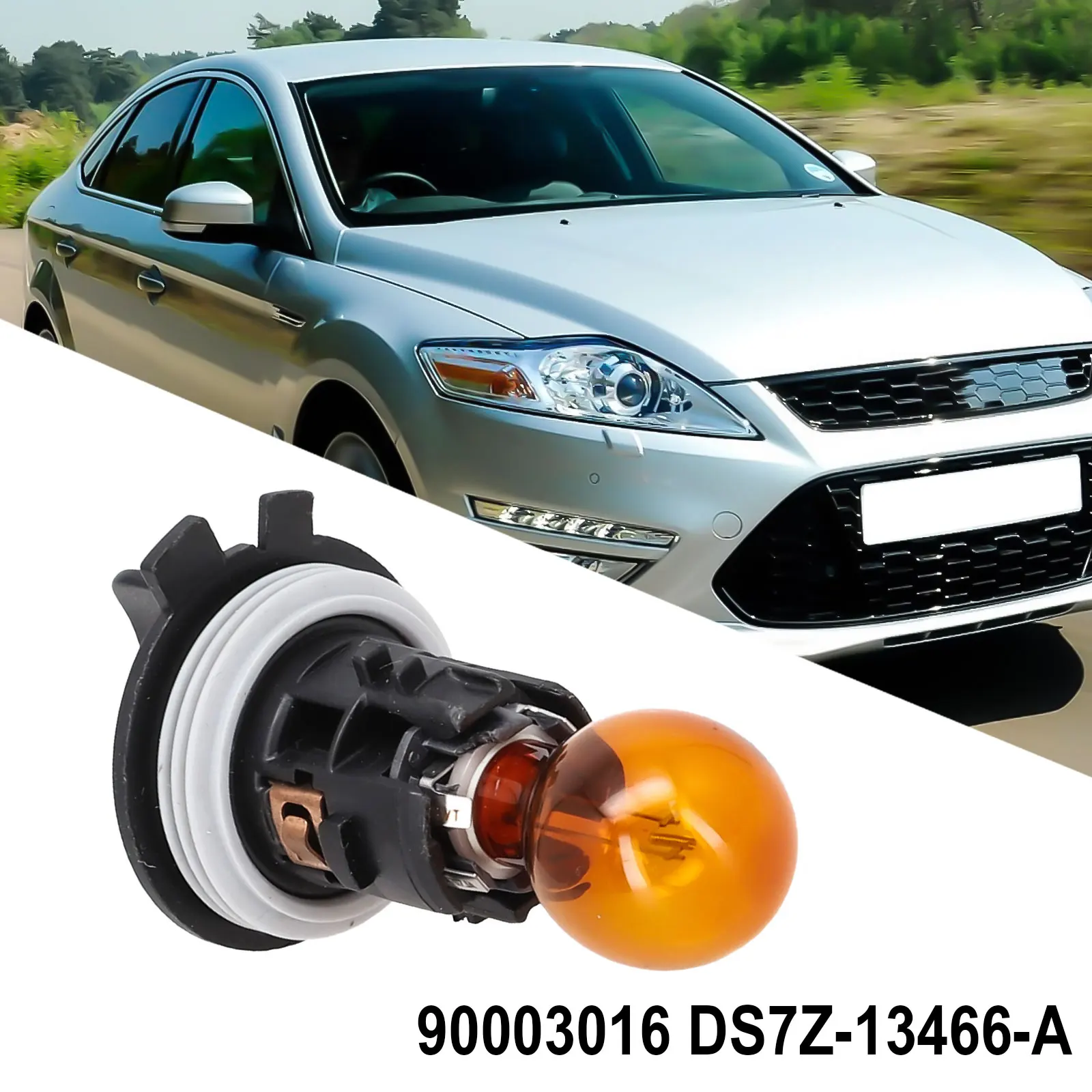 

Halogen Lamp Corner Turn Signal Light Bulb Socket Front Turn Signal Lights Amber For Ford For Fusion 2013-2020 Car Accessories