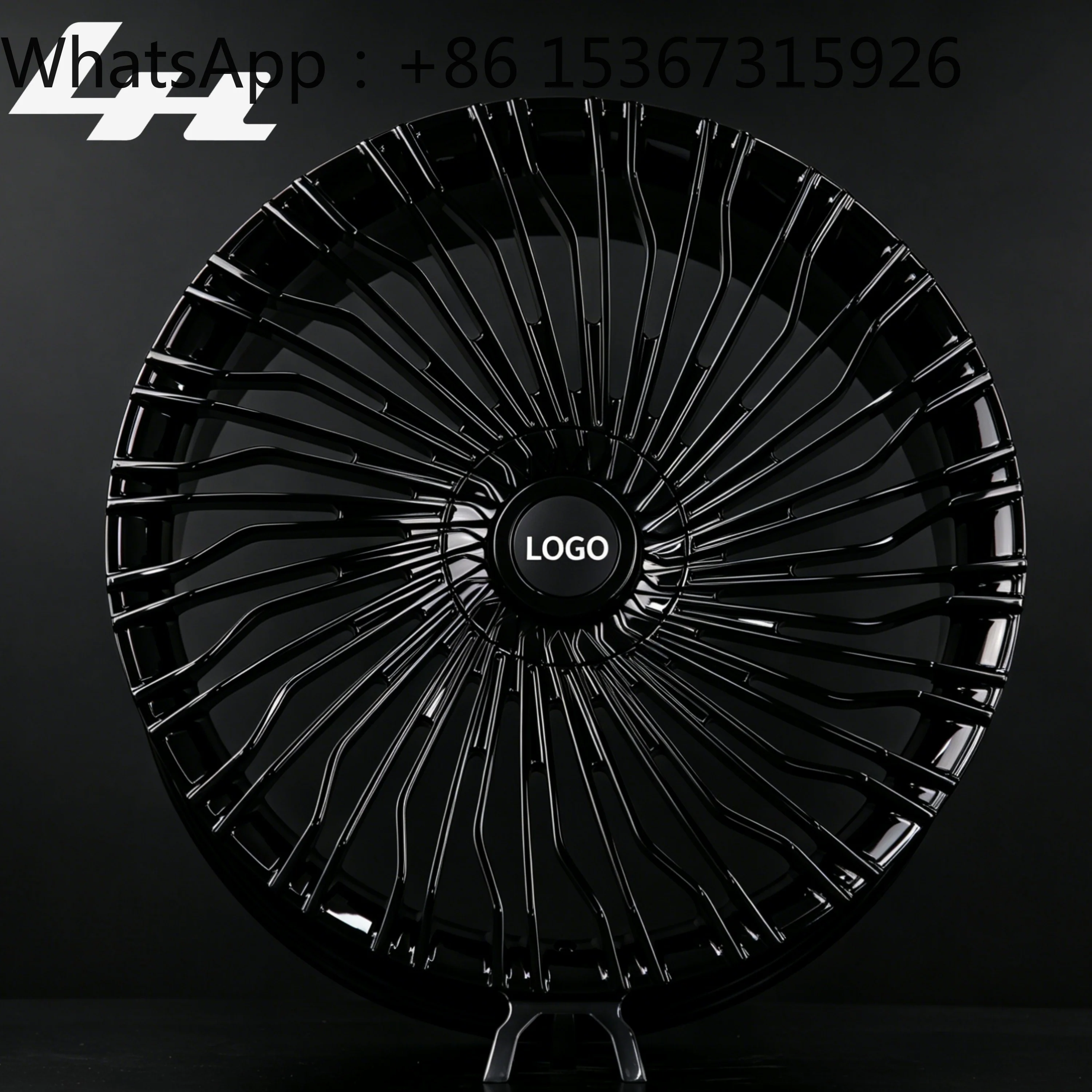 

5x112 Universal One-Piece Forged Wheel Rim 18-22 Inch Gloss Black Turbine Custom Logo Fit for Audi VW BMW Mercedes