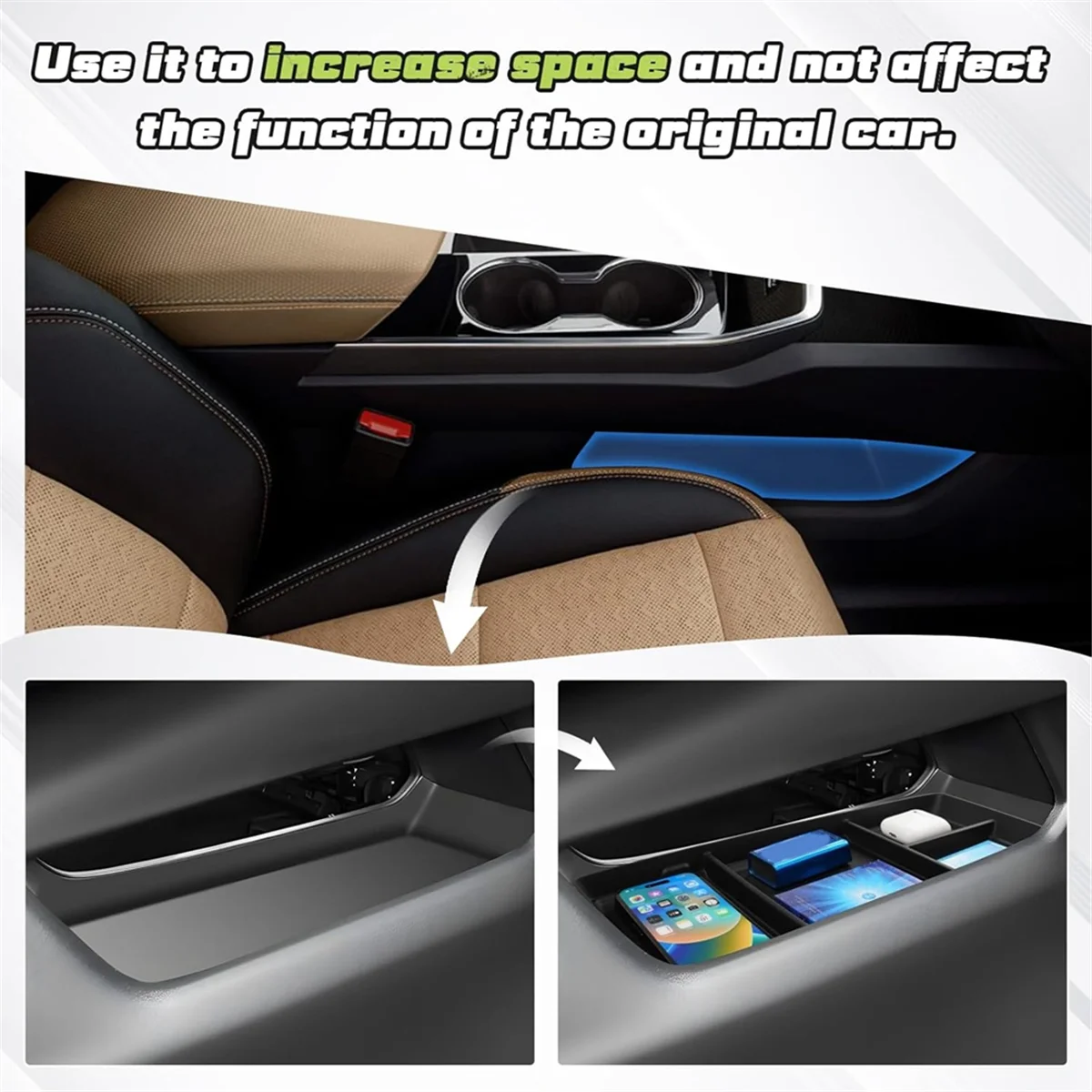 

Cente-Car Lower Center Console Organizer Tray for 2025 Interior