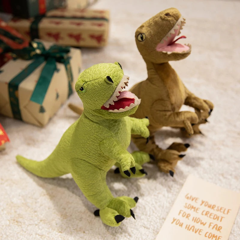 Dinosaurus Knuffel Cartoon Dier Velociraptor Brontosaurus Triceratops Tyrannosaurus Rex Gevulde Pop Kinderen Creatieve Geschenken
