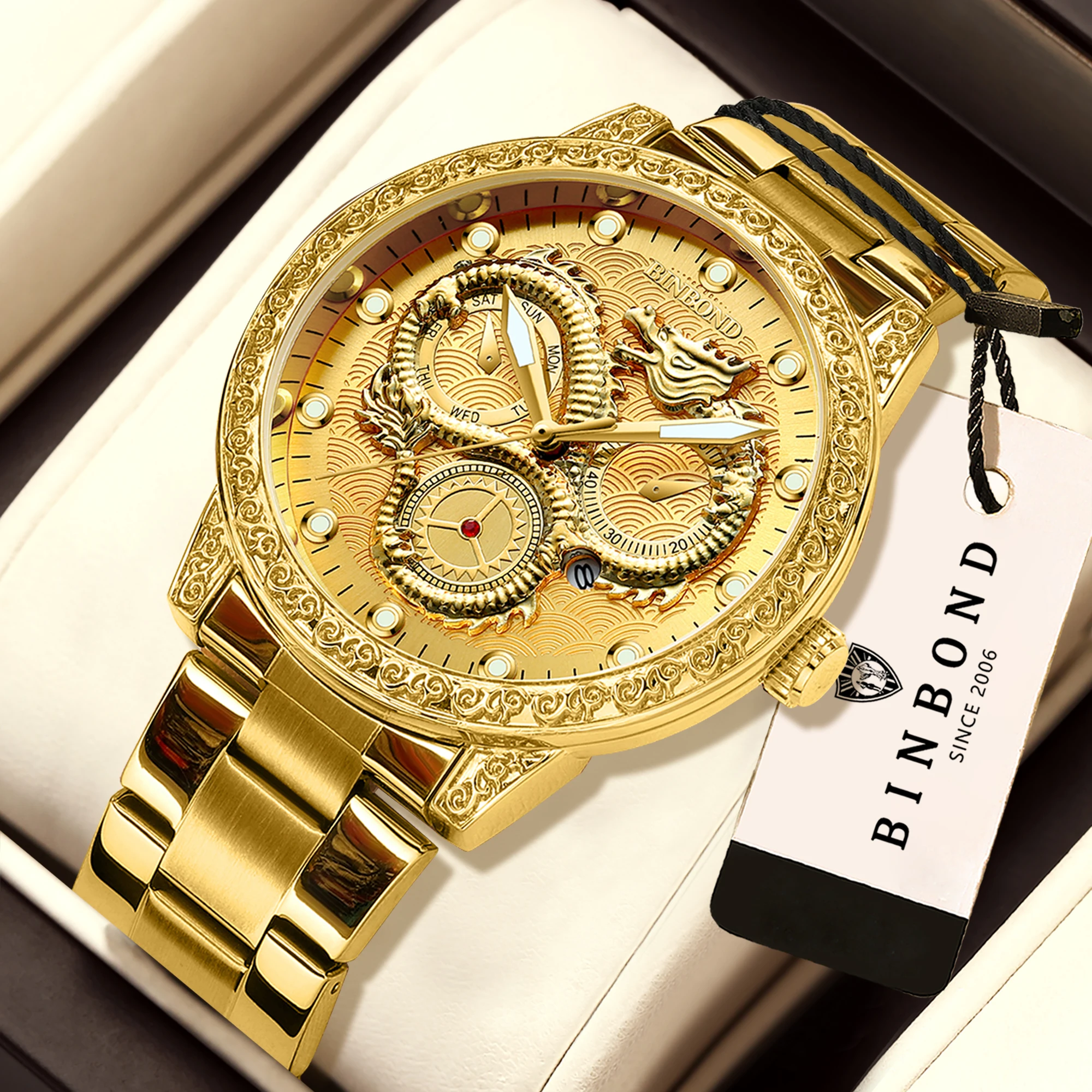 BINBOND Dragon Orologi al Quar - Smartwatch Casual Watches For Men recensione e prezzo