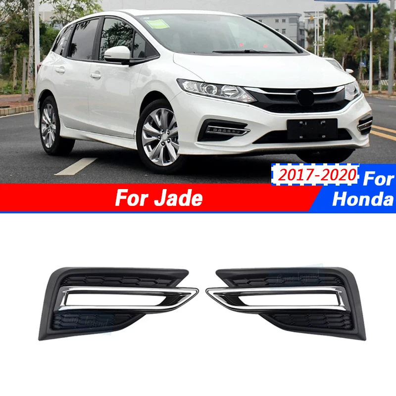 

For Honda Jade 2017-2020 Fog Light Cover Auto Front Bumper Lower Grille Fog Lamp Decorative Frame Cover Shell Car Accessories