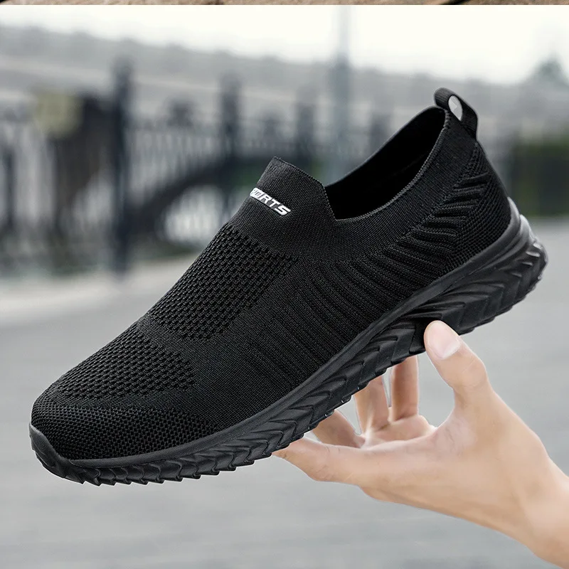 Shoes Men Vulcanize  Mesh Men Shoes Lightweight Comfortable Men\'s Sneakers 2023 Autumn Fashion Slip On Flats Shoes Male Loafers