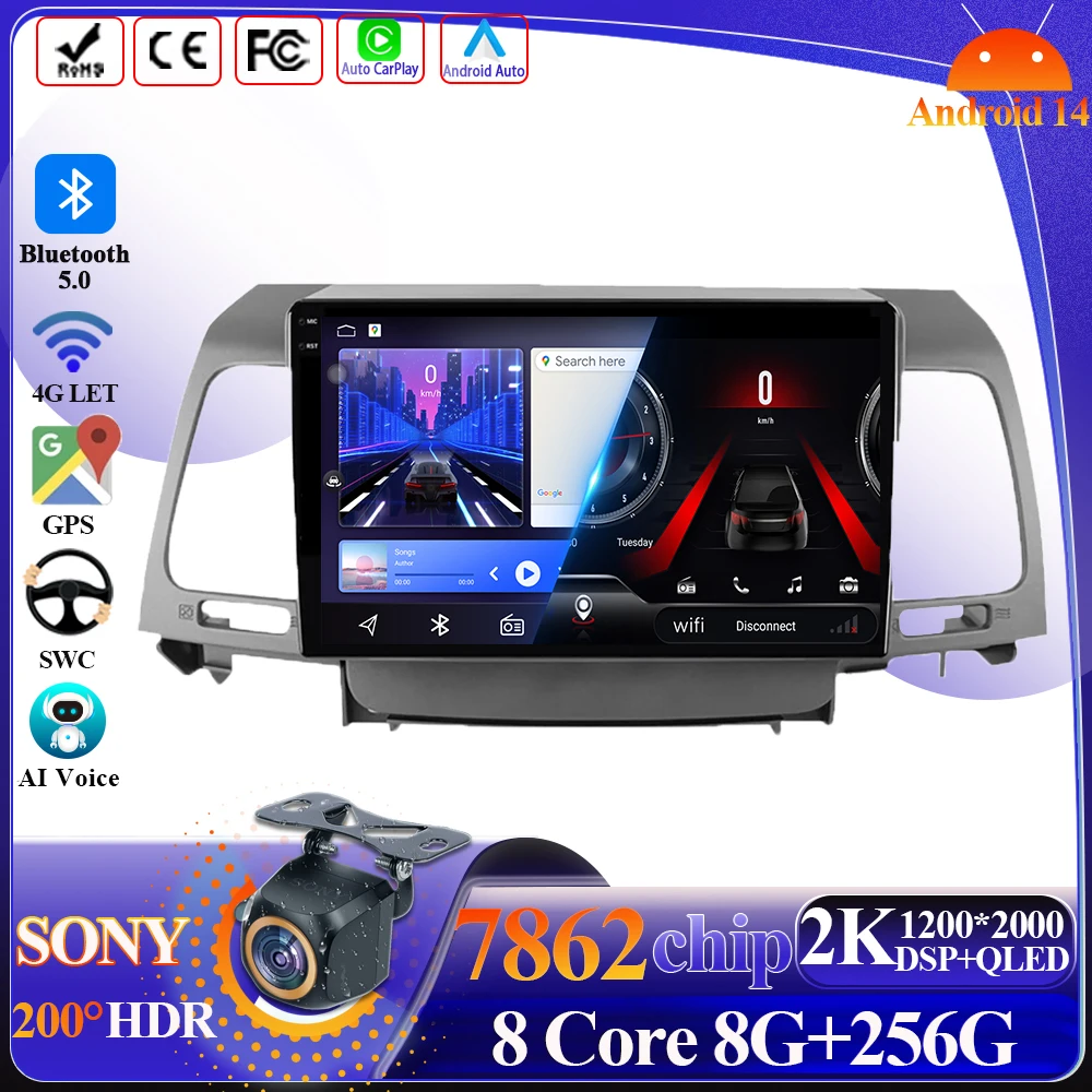 

Android 14 Car Radio For Kia Opirus GH 2006-2011 Wireless Carplay Multimedia Video Player 8 core 5G Wifi GPS DSP Touch Display