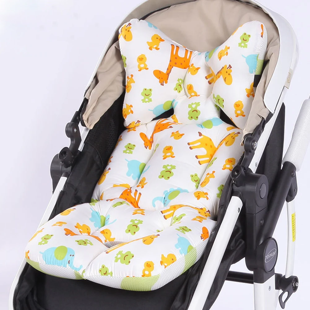 

Pure Cotton Stroller Liner Breathable Seat Cushion Four Seasons Baby Pram Accessories Comfort Support Pillow
