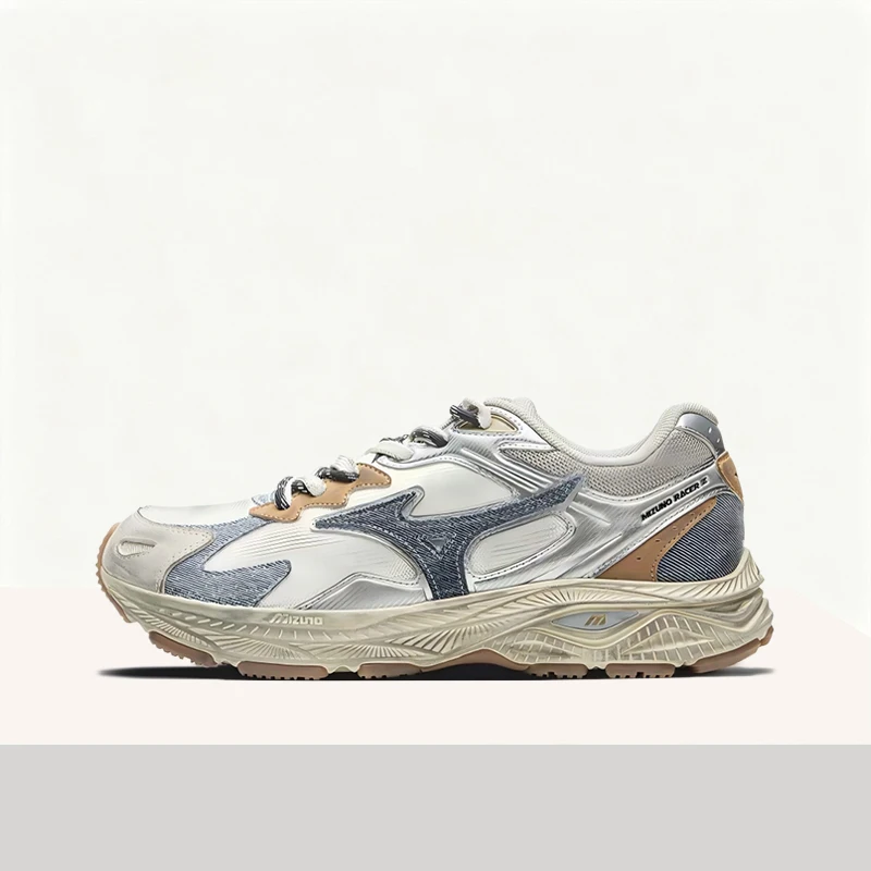 Mizuno Racer S:Snug-fitting, durable, lightweight, comfortable, soft, and slip-resistant low-top running shoes—unisex D1GH253501