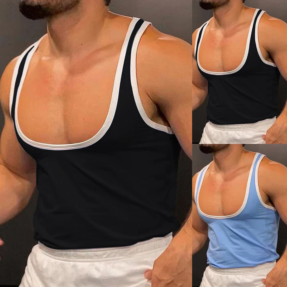 Per l'allenamento fitness Bodybuilding Top Abbigliamento fitness casual per uomo Gilet casual vestibilità comoda per l'uso in palestra