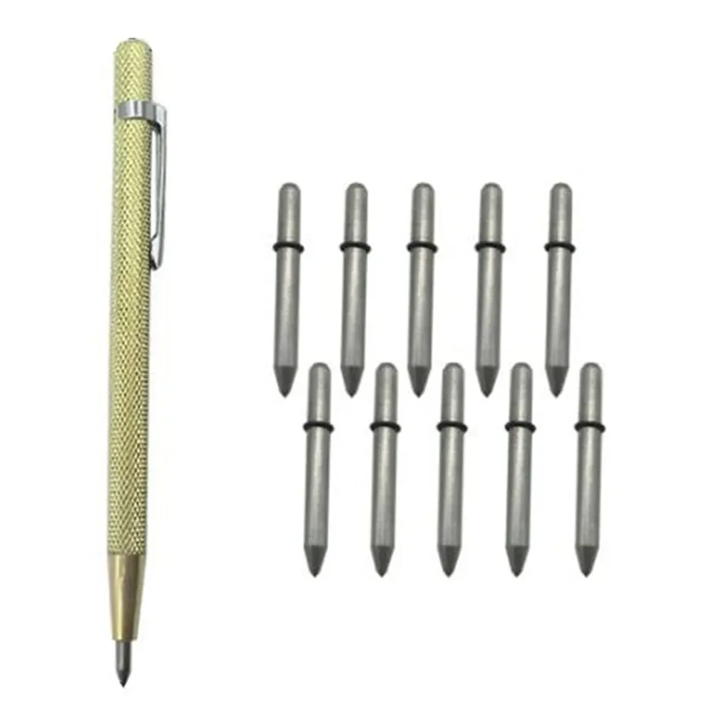 Durable For Tile Cutting Tile Cutting Pen Glass Marker Pen Gold/Silver Metal Tile Cutting Pen Replacement Scribe Pen