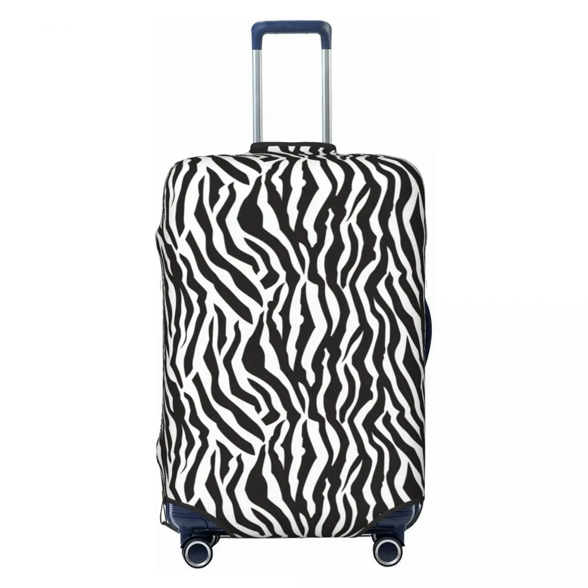 Classic Black White Solid Zebra Print Suitcase Cover Dust Proof Luggage Protective Covers for 18-32 inch