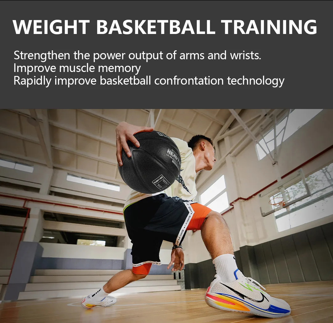 Aggravated Basketball 3lbs Größe 7 Indoor Outdoor Spezial-Trainingsball für verbesserte Ballkontrolle, Dribbling und Passfähigkeiten – Detail 4