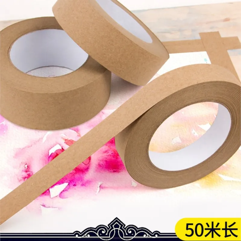 1pc water tape mounting  Special art painting aids for watercolor painting  Wet water kraft paper tape  Wet paper glue paper