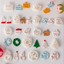 Christmas Series Polymer Clay Cutter Deer Snowflake Santa Claus Gingerbread Man Cutting Die Earring Jewelry Pendant Making Decor