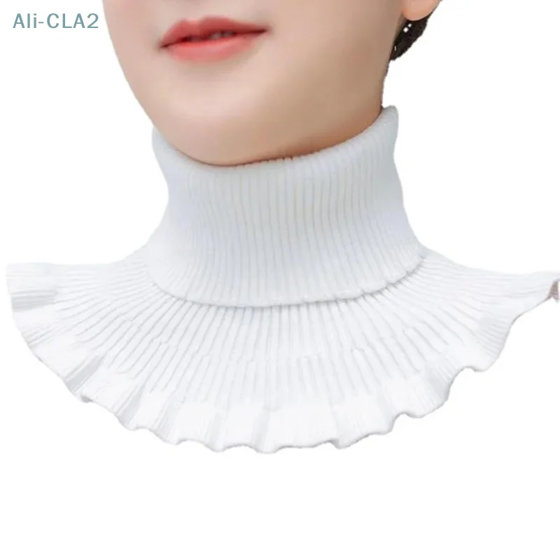 Warm Knitted Fake Collar Woolen Women Turtleneck Knitted False Fake Collar Detachable Neck Scarf Thicken Windproof Fake Collars