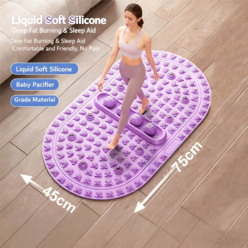 لوحة ضغط أصابع القدم من السيليكون الناعم السائل - وسادة تدليك لطيفة على القدمين مع حصيرة الضغط الإبري للجري بطيئة للغاية