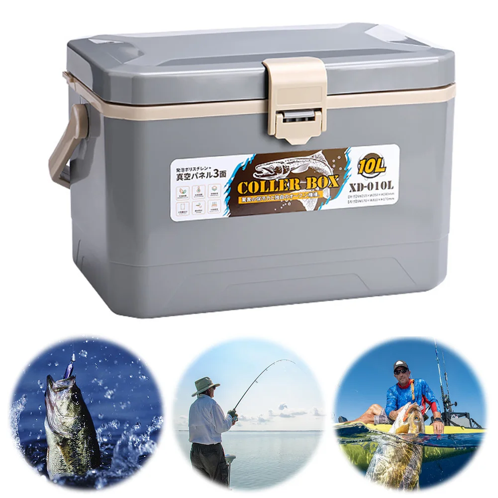 Live Fish Bucket Camping Cooler Box 10L Live Fish Bait Bucket Car Ice Bucket Fish Protection Bucket Fishing Accessories