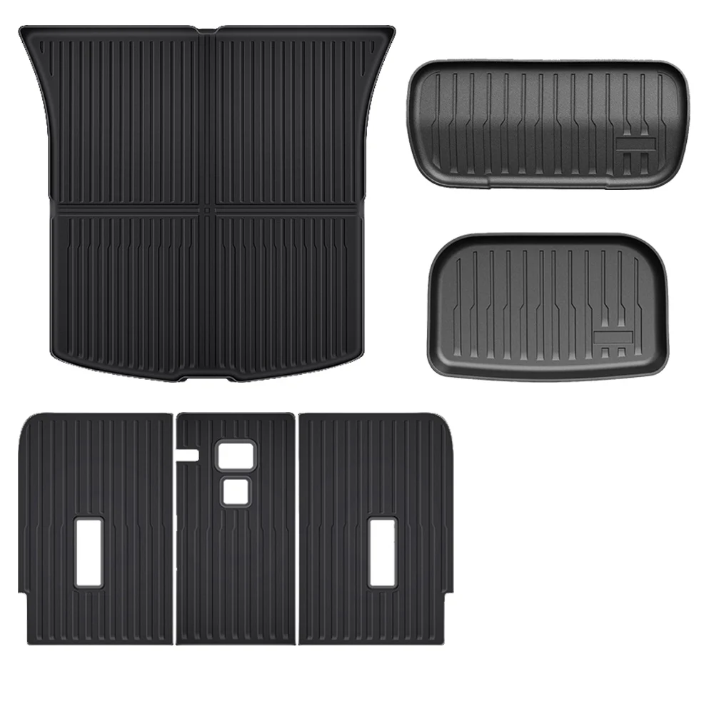 Tesla Model Y Juniper 2025 2026 voor- en achterbakmatten, kofferbakmat, zittingbeschermers, all-weather interieur accessoires - afbeelding 2