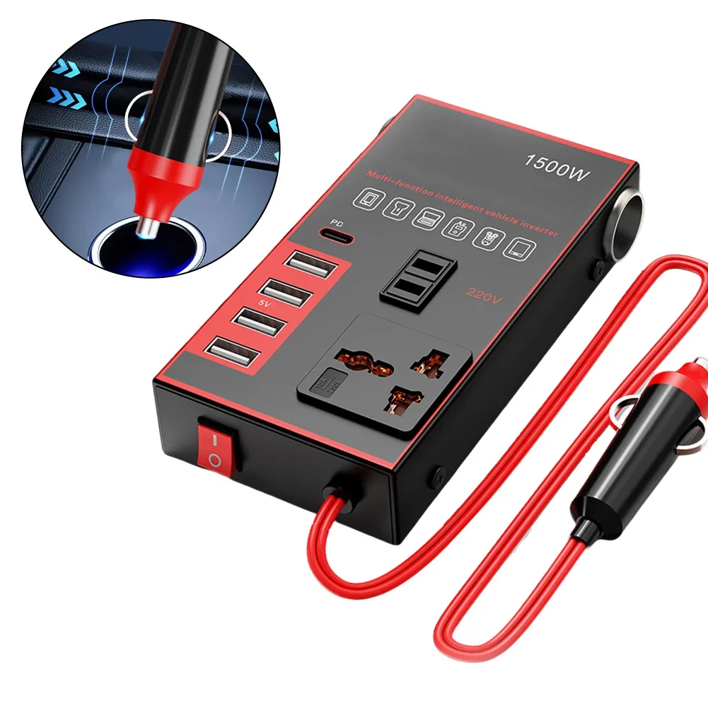 For Cars For Containers Vehicle Charger Socket Car Power Inverter Home Electronic Devices Charging 147mm*80mm*32mm