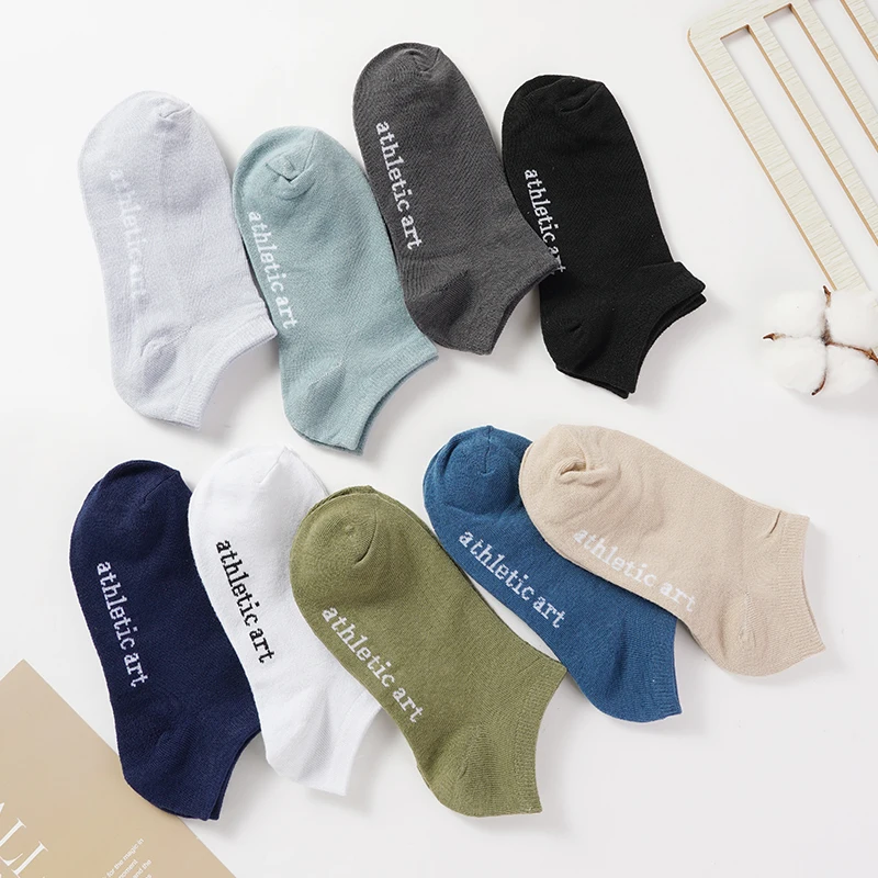 3 Pairs/Lot Men's Cotton Ankle Socks Hot Selling New Spring Autumn Low Tube Breathable Comfortable Simple Fashion Street Socks