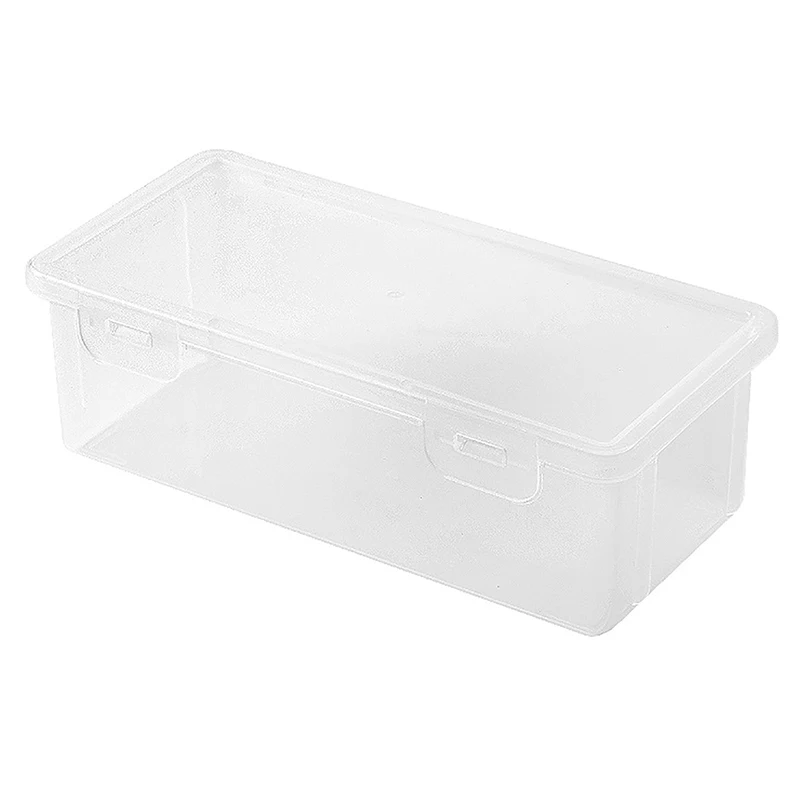 1 Pc Extra Large Capacity Plastic Pencil Box Stackable Translucent Clear Pencil Box Office Supplies Storage Organizer Box