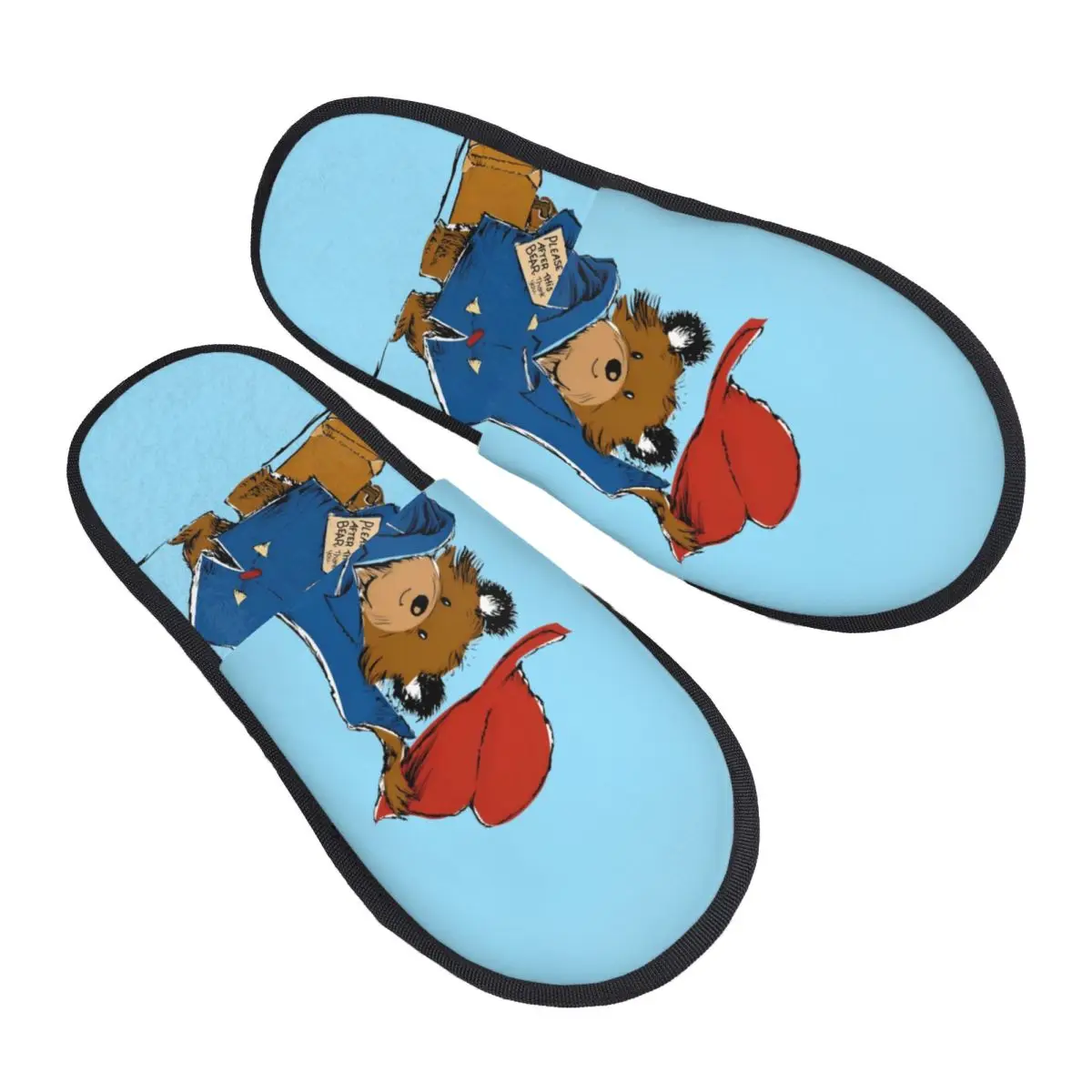 Pantoufles d'invité Paddington de dessin animé personnalisées pour chambre à coucher femmes pantoufle de maison marron
