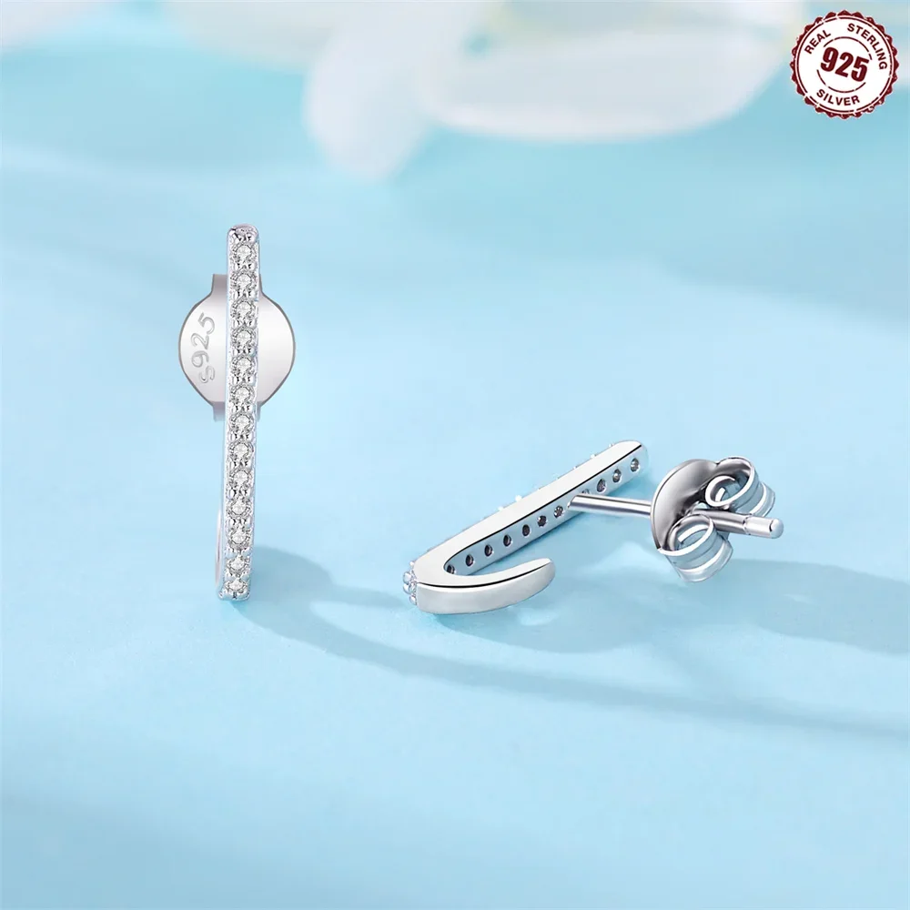 جديد 925 فضة لطيف أرنب أقراط الحيوان ترصيع مناسبة للنساء DIY عيد ميلاد الذكرى اليومية الأزياء والمجوهرات