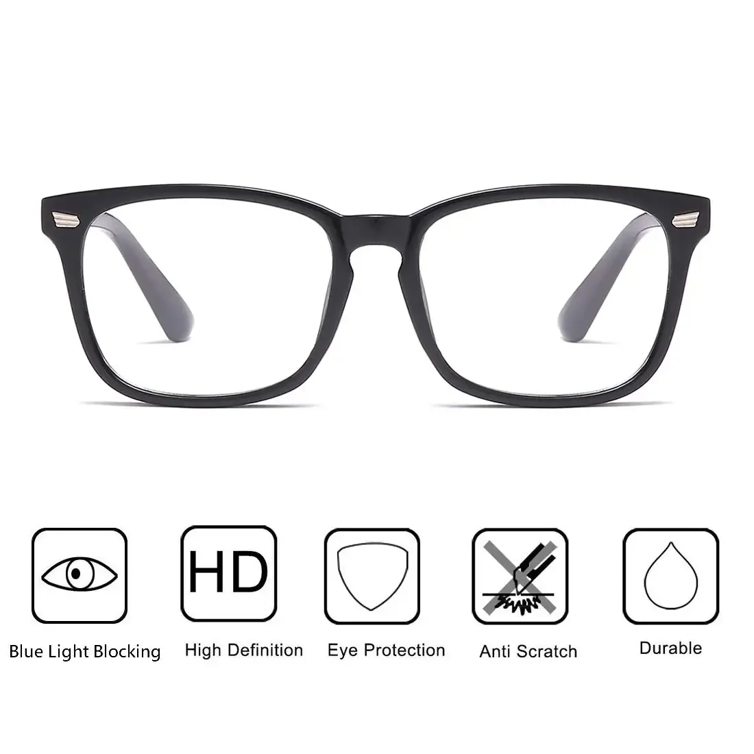 Очки Blue Light Blocking Glasses Square Eyeglasses Frame Anti Blue Ray Computer Game Glasses Eye Protection for Men and Women