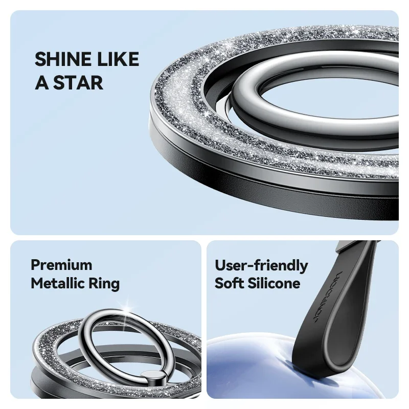 Joyroom anel magnético suporte de telefone aperto de telefone magnético design de cordão de silicone com super ímã para iphone 17/16/15/14 series