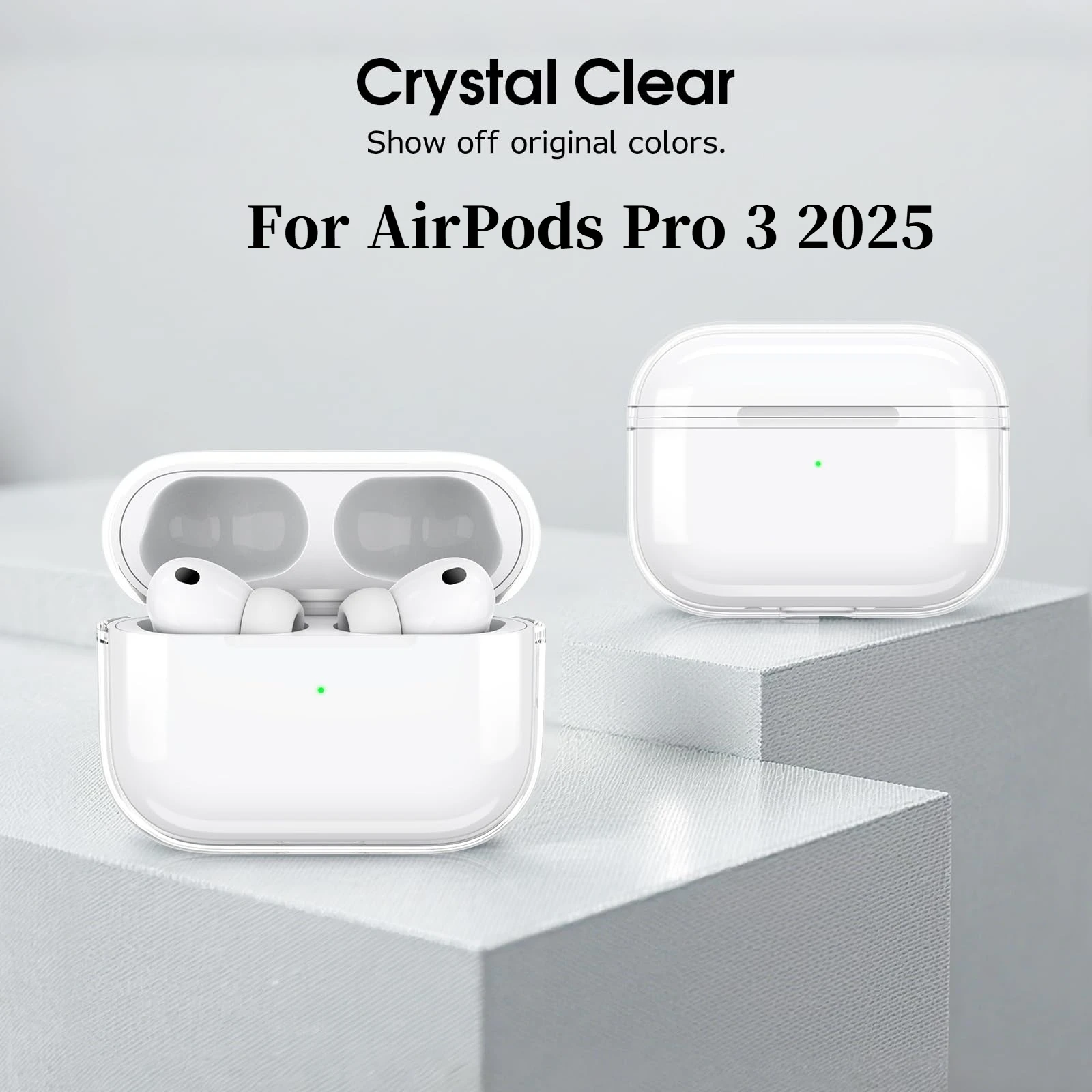 حافظة شفافة لأجهزة AirPods Pro 3 2025 حافظة سماعات أذن واقية مضادة للضياع ومضادة للصدمات لأجهزة AirPods Pro 3 3rd Pro3 Capa مع خطاف