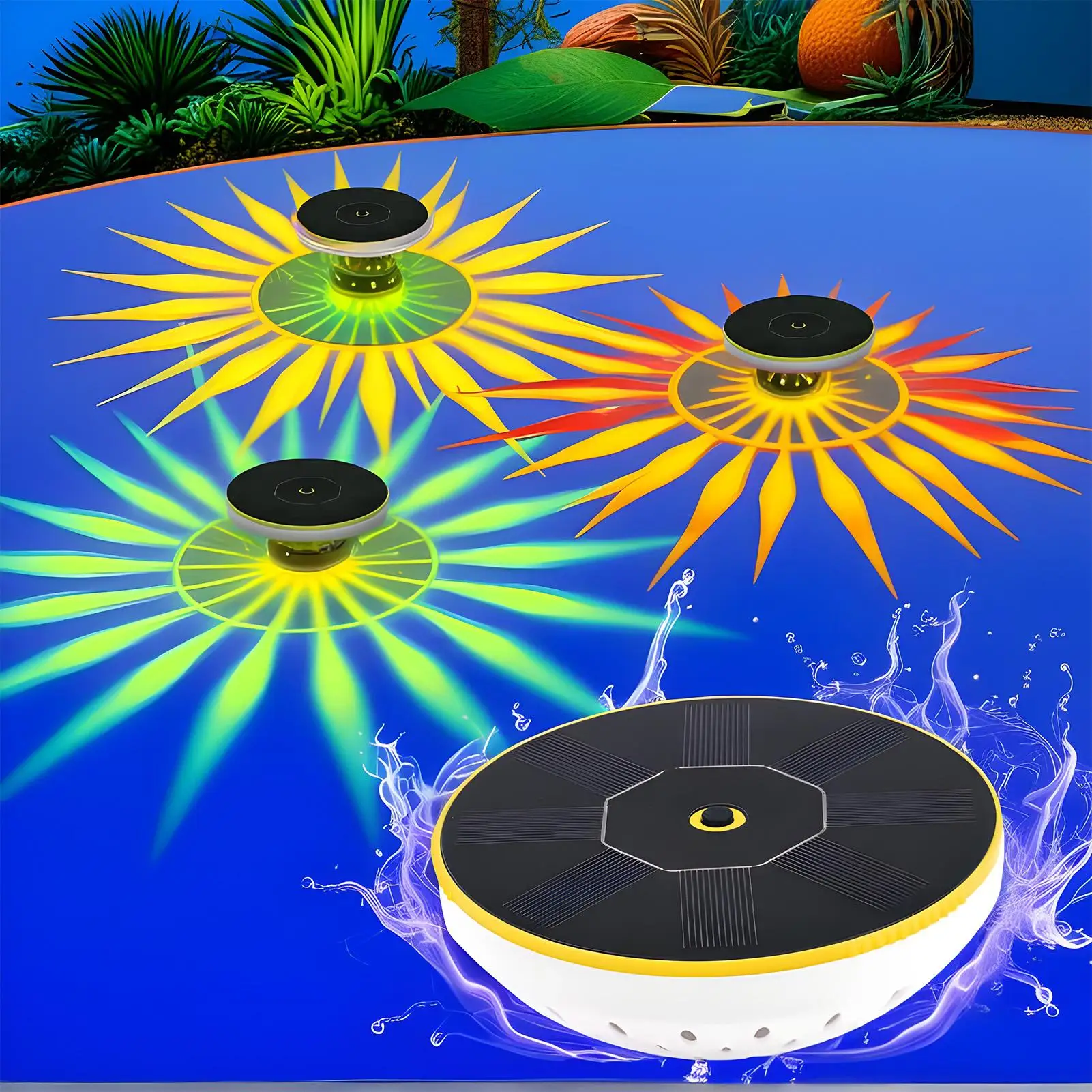 

Солнечные фонари для бассейна, плавающие фонари для бассейна, меняющие цвет, лампа для пруда на солнечной энергии для вечеринки на открытом воздухе, пруд, пляж, задний двор, сад